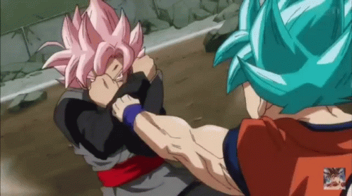 Black Goku Defense And Escape GIF