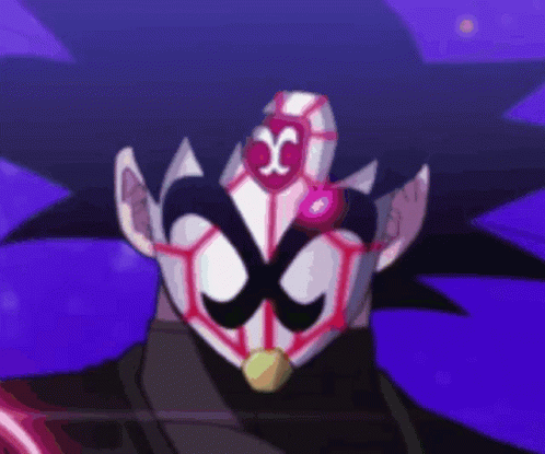 Black Goku In Full Face Mask GIF