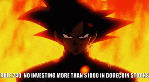Black Goku Investing Meme Rule 240 GIF