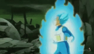 Black Goku Lifts Up Vegeta's Chin GIF
