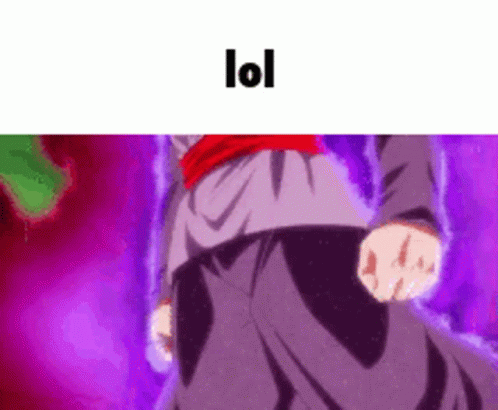 Black Goku Lol Grin GIF