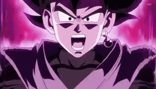 Black Goku Power Scream GIF