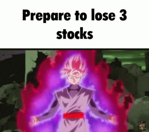 Black Goku Prepare To Lose 3 Stocks Meme GIF