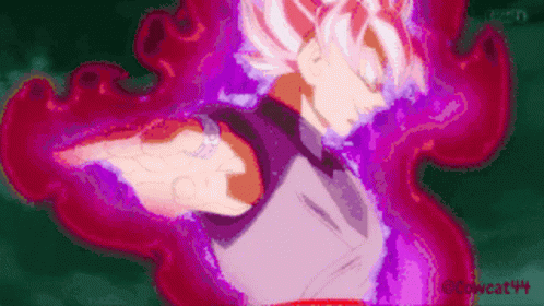 Black Goku Shows Strong Power GIF