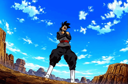 Black Goku Unleash Dark Power GIF