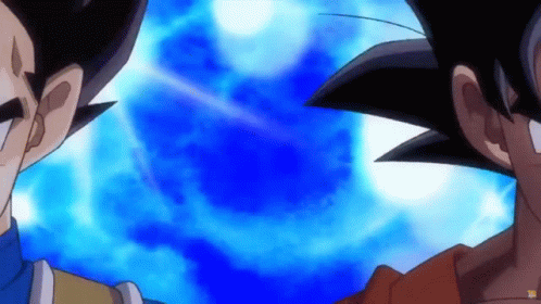Black Goku Versus Goku And Vegeta Fusion GIF