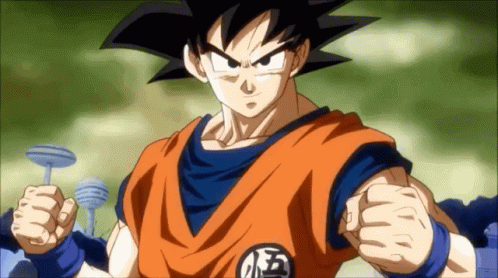 Black Goku Versus San Goku Duel GIF