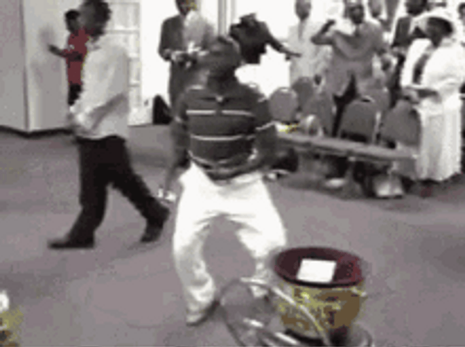 Black Guy Enjoy The Praise Dance GIF