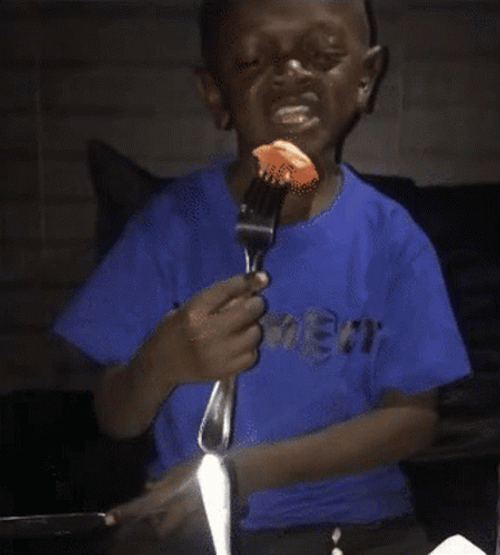 Black Guy Enjoys Eating Food Meme GIF