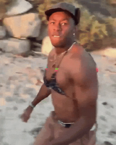 Black Guy In Bikini Pimp Slap GIF