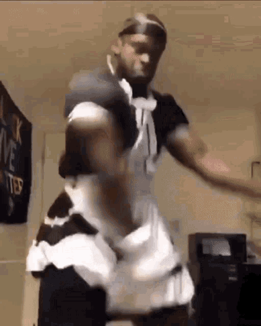 Black Guy Maid Vibe Black Maid Dance Gif GIF