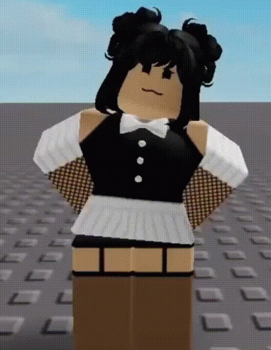 Black Haired Roblox Girl Swaying GIF