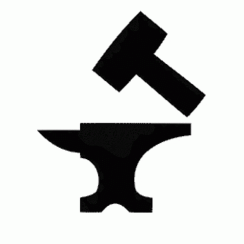 Black Hammer And Anvil Pounding GIF