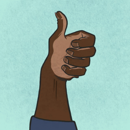 Black Hand Cartoon Thumb GIF