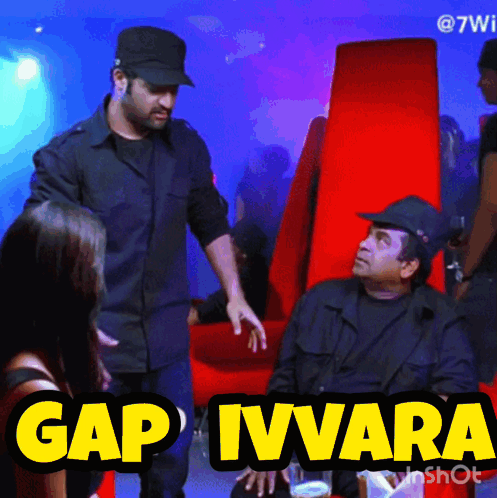 Black Hat Man Talking Red Chair Gap Ivvara