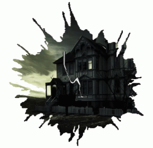 Black Haunted House GIF