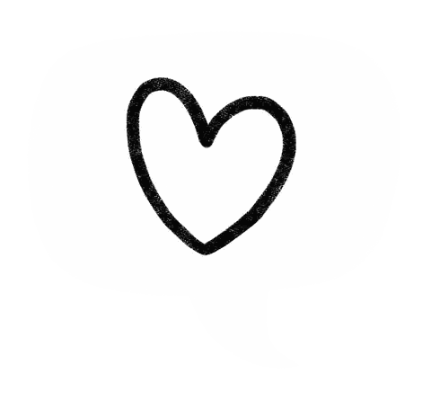 Black Heart On White Background