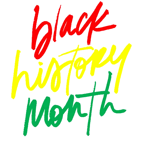 Black History Month in Red Yellow Green