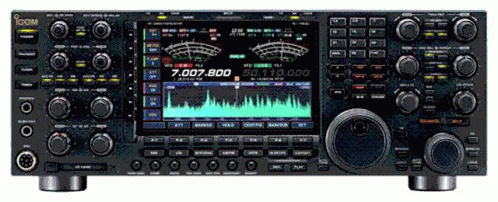 Black Icom Radio Screen 7.07,800