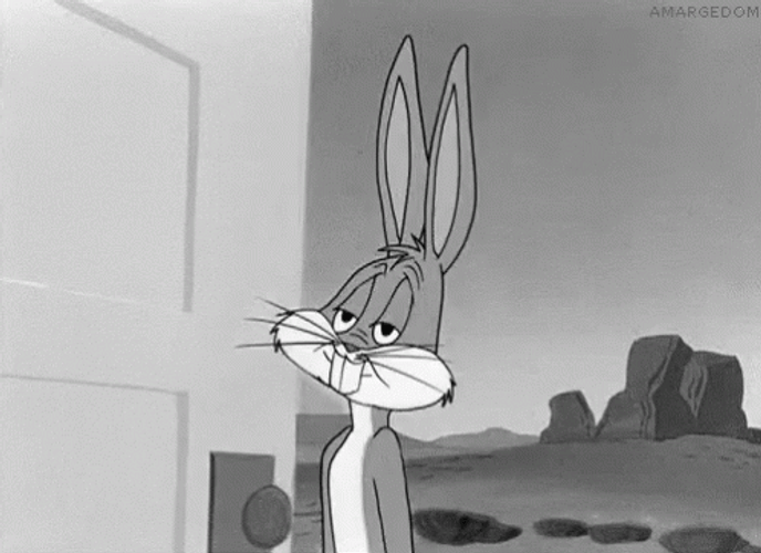 Black In White Bugs Bunny No  GIF