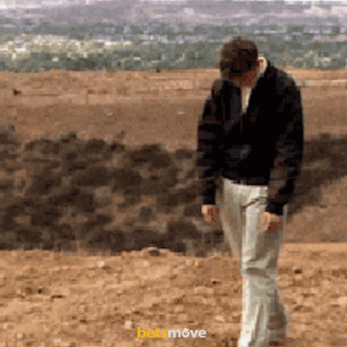 Black Jacket White Pants Man Walking Betmove GIF