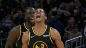 Black Jersey Jordan Poole Victory Silent Scream GIF