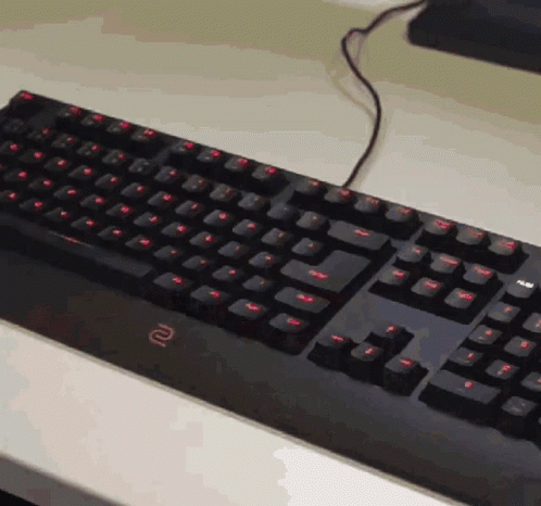 Black Keyboard With R on Bottom Right