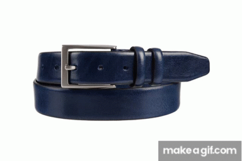 Black Leather Belt With Silver Buckle GIF