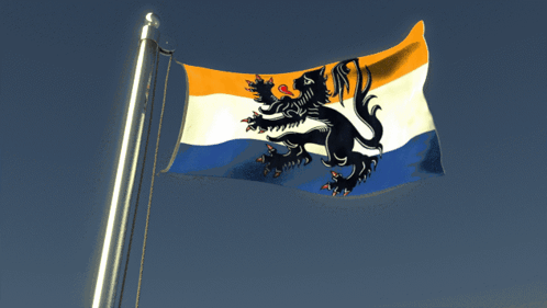 Black Lion Flag Flying