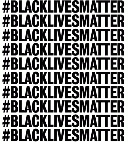 Black Lives Matter Is Written In Black Letters On A White Background GIF