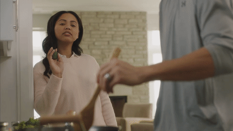 Black Love Ayesha And Stephen Curry Cooking GIF
