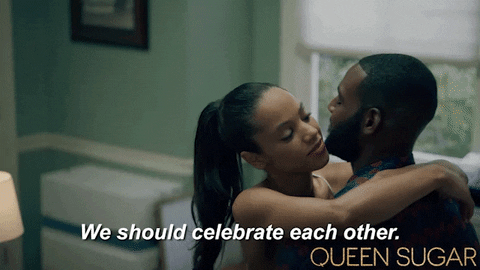 Black Love Couple Hugging GIF