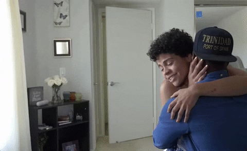 Black Love Couple Hugging GIF