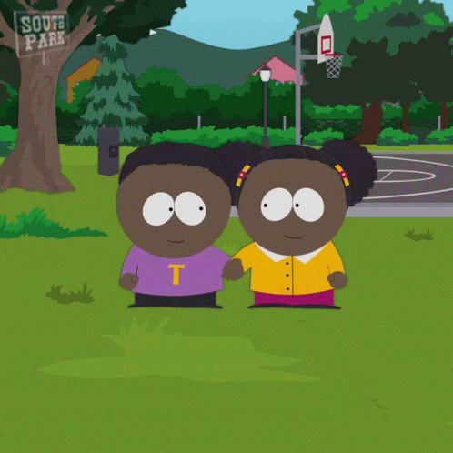 Black Love Kids Cartoon Couple GIF