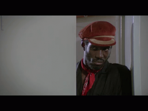 Black Man Lurking Behind The Door GIF