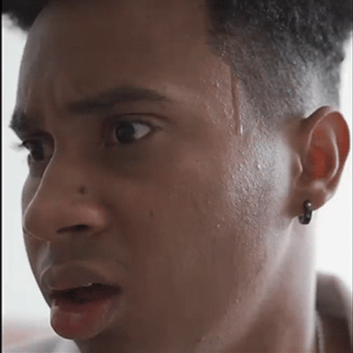 Black Man Nervous Sweat GIF