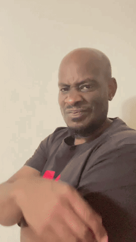 Black Man Swatting Hand Way Byeeee GIF