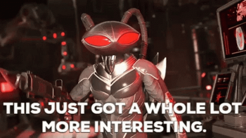 Black Manta Holding Gun This Just Got A Whole Lot More Interesting GIF