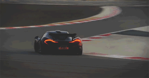 Black Mclaren Supercar Smoking Tire GIF