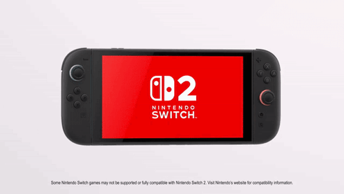 Black Nintendo Switch With Red Screen Nintendo Switch 2 Logo