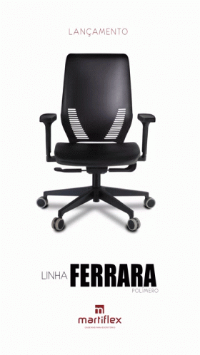 Black Office Chair With Ferrara on Bottom