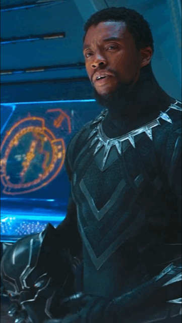 Black Panther Helmet On GIF