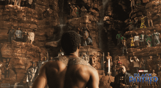 Black Panther People Cheering GIF