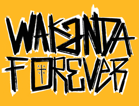 Black Panther Wakanda Forever Art GIF