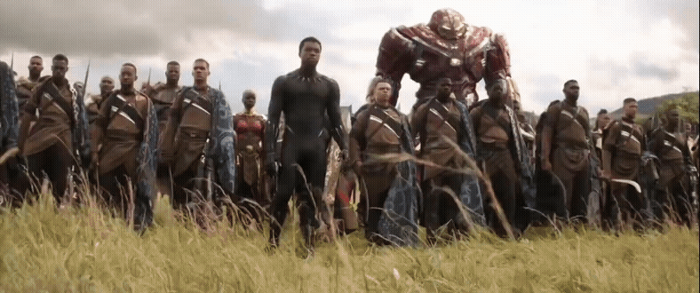 Black Panther With Army GIF