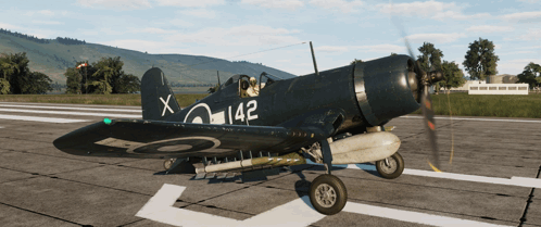 Black Plane With Number 142 On Tail GIF