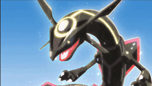 Black Rayquaza Breath Attack GIF