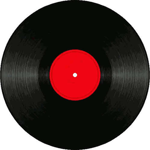 Black Record With Red Label