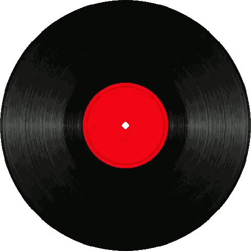 Black Record with Red Label