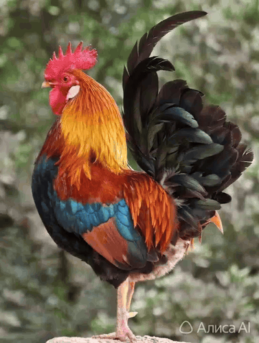 Black Rooster Red Beak TV You Want Some of This Cock